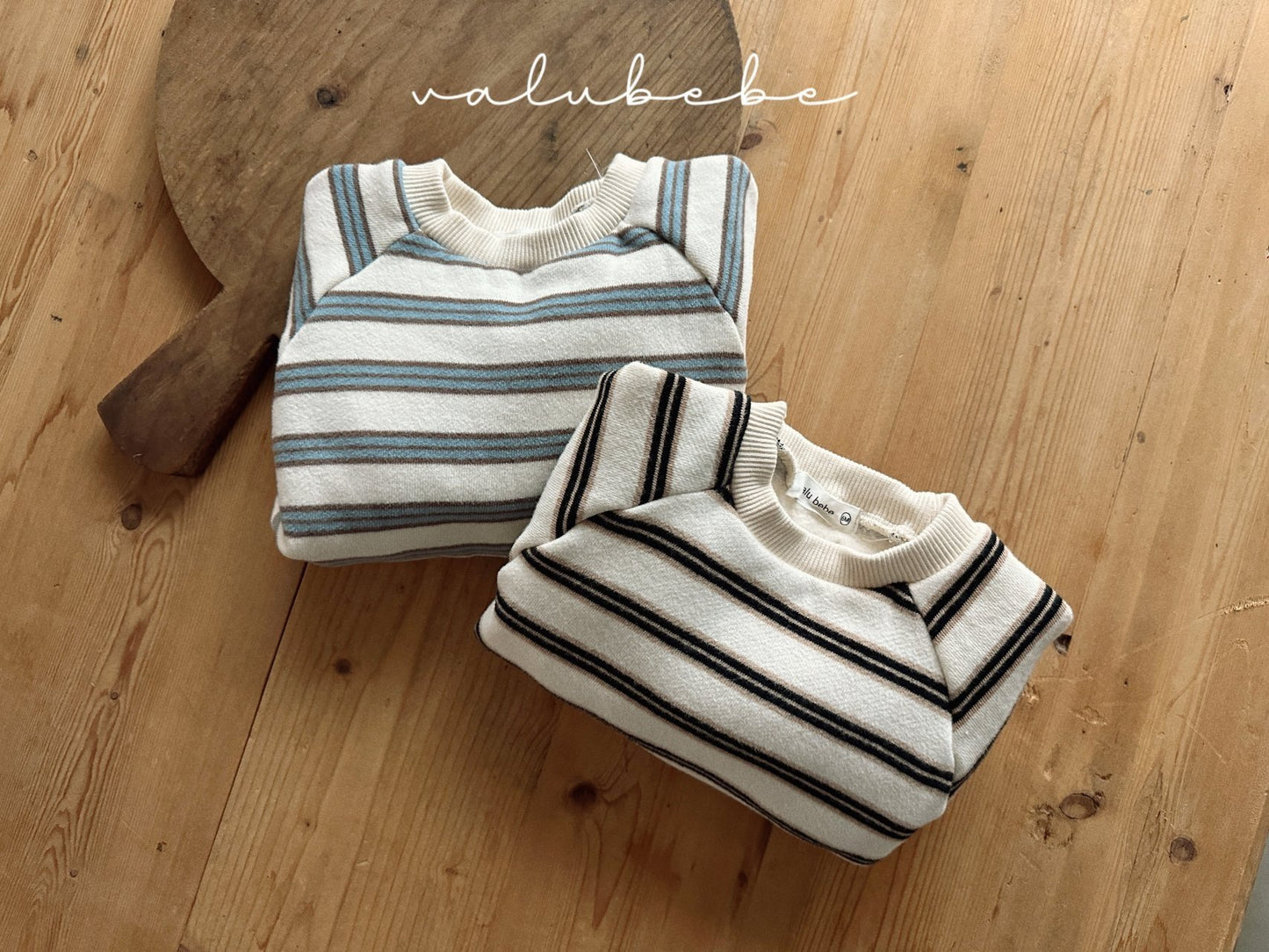 Multi-striped fleece sweatshirt