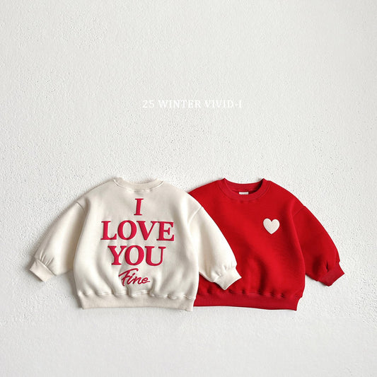 Love fleece-lined sweatshirt