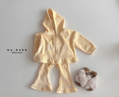 Velour frill zip up