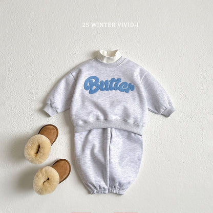 Butter boucle embroidered sweatshirt