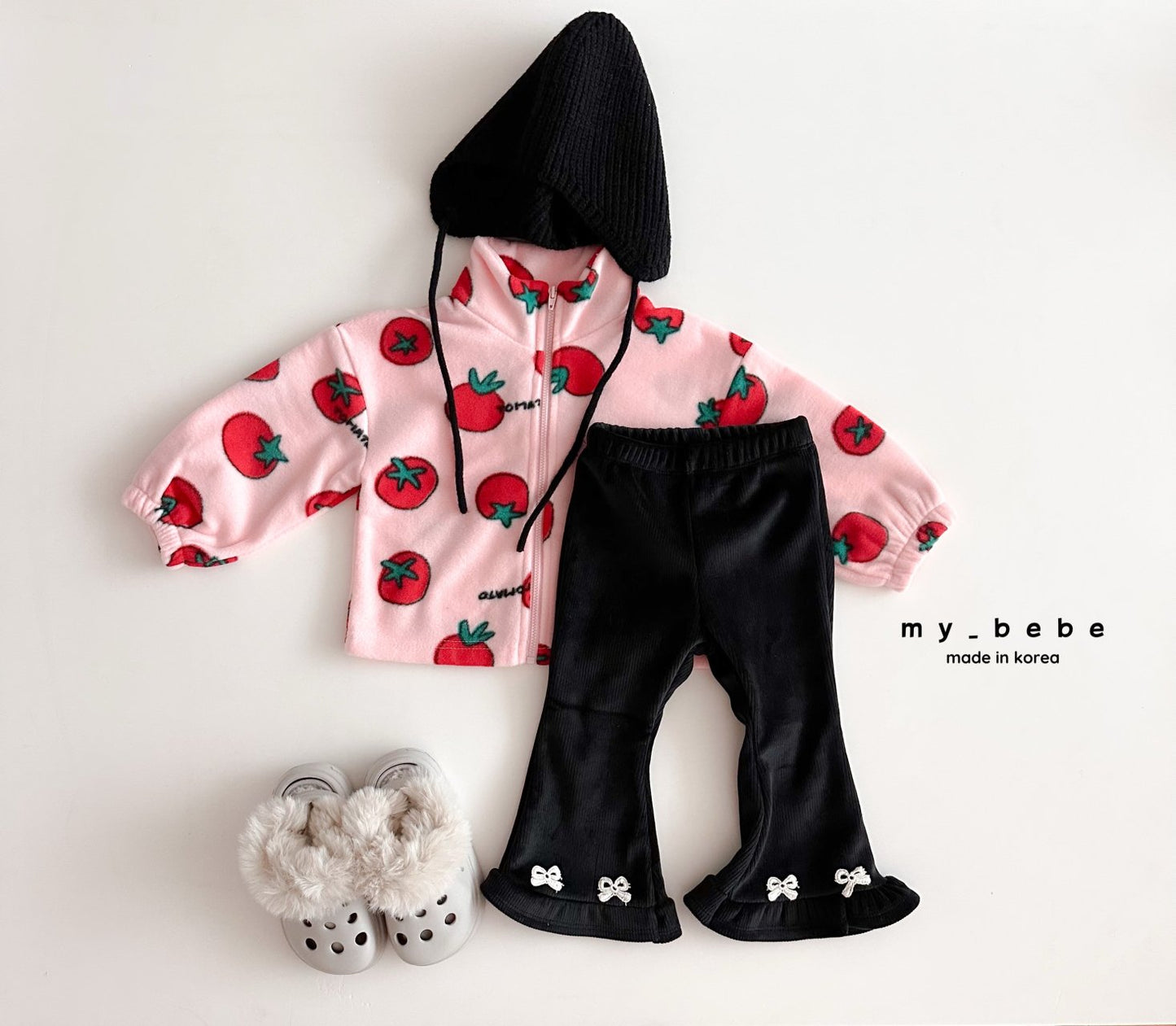 Printed fleece zip up