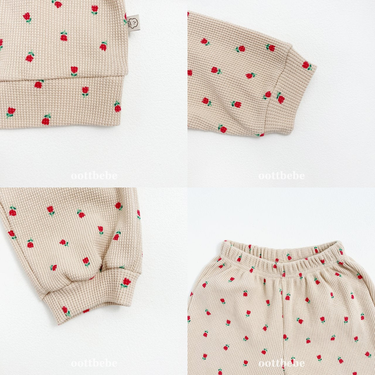 Sweet waffle anorak set