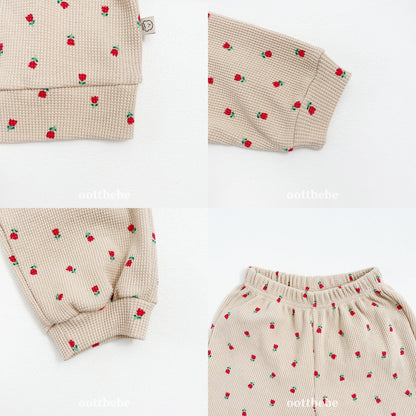 Sweet waffle anorak set