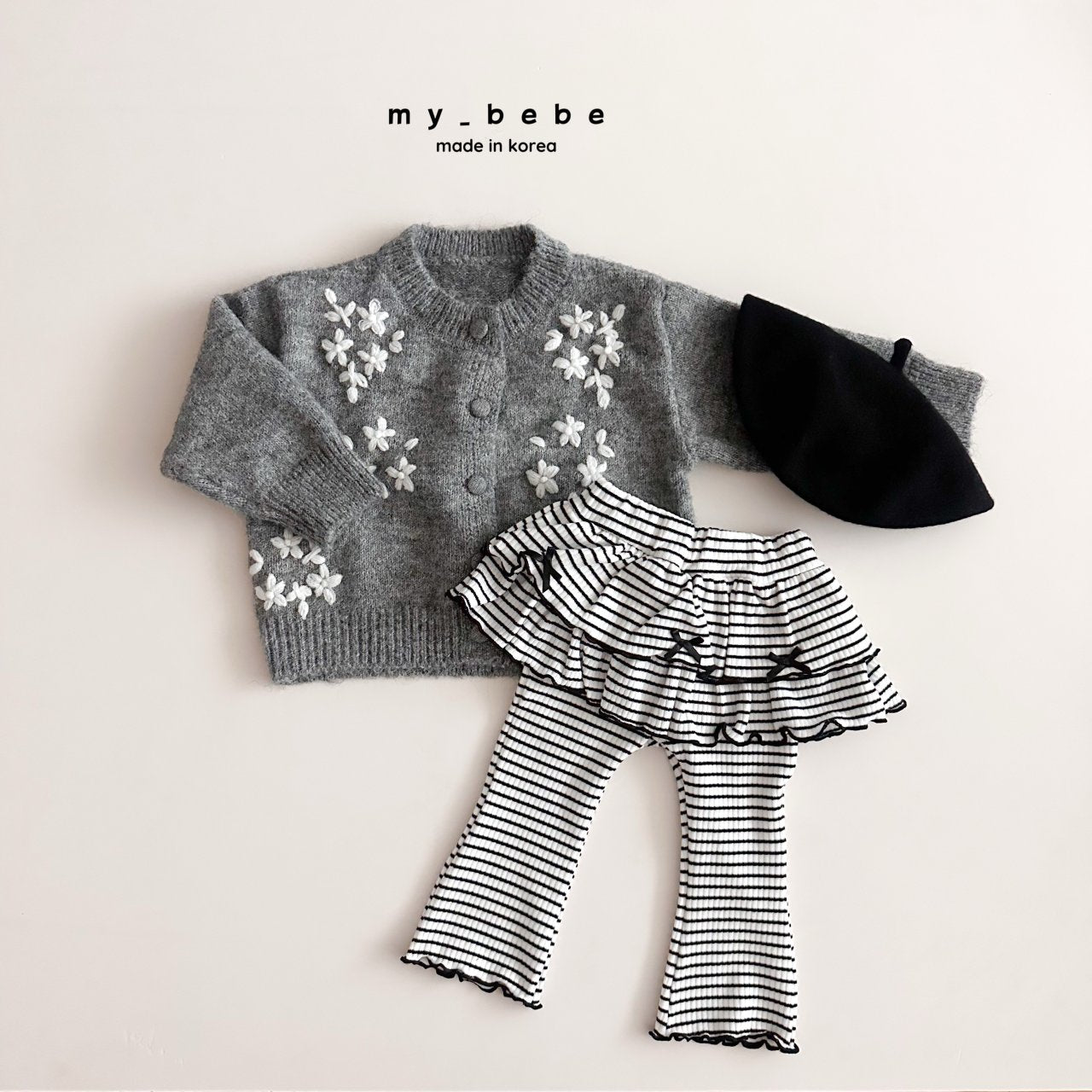 Floral embroidery cardigan