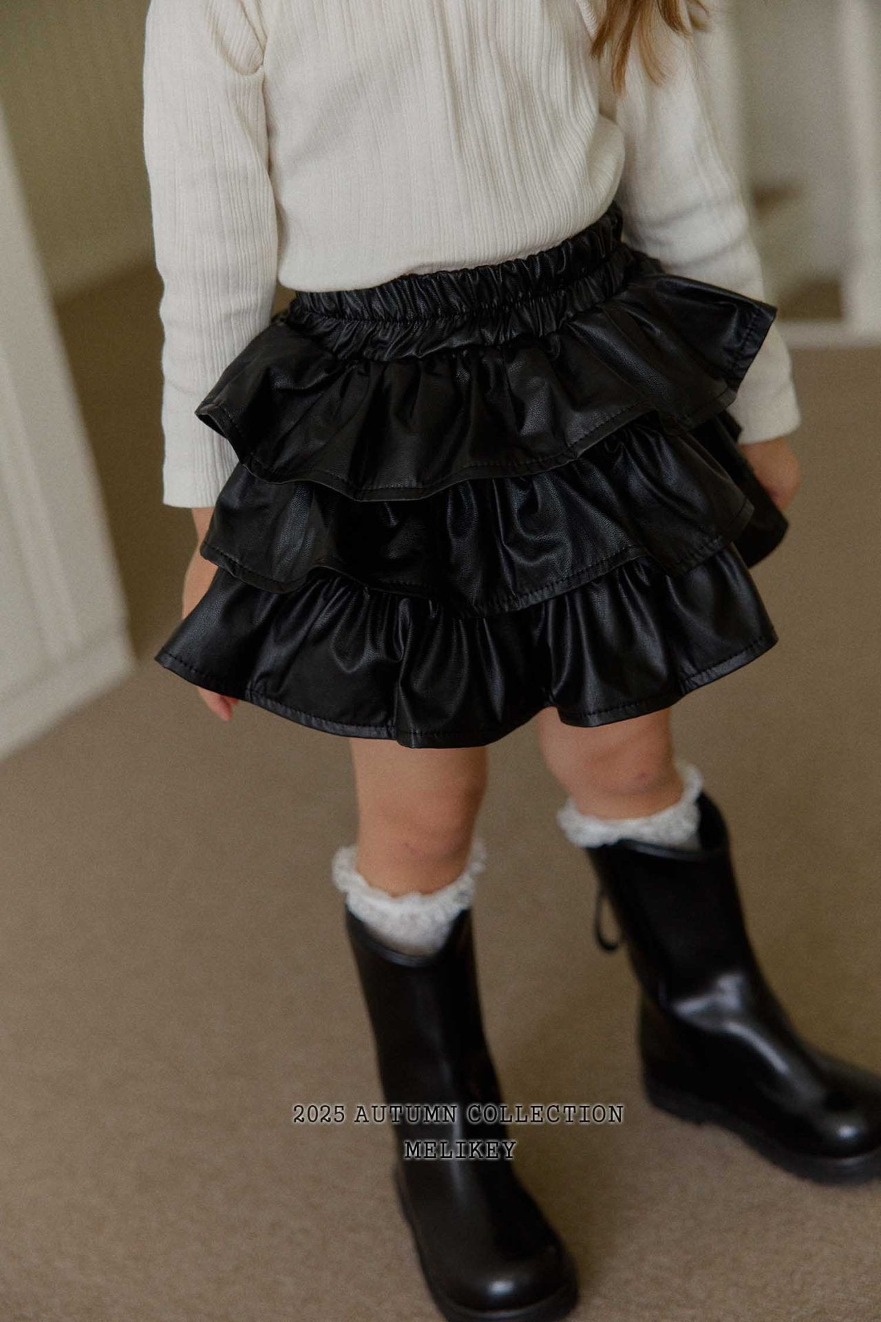 Cancan leather skirt