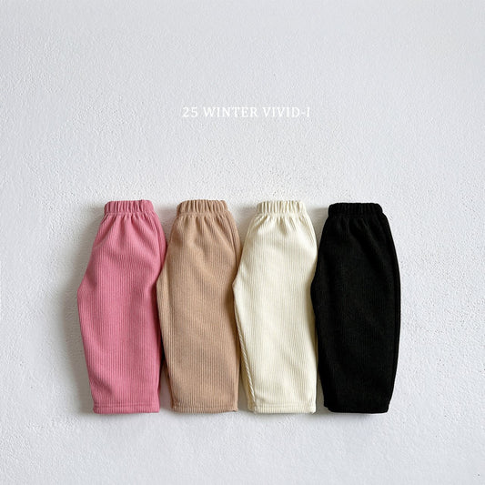 Soft fleece corduroy pants
