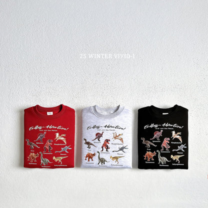 Fleece-lined mini dino sweatshirt