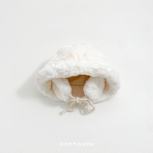 Mink ear warmer bucket hat