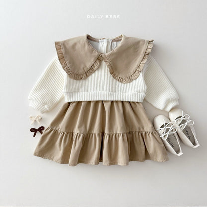 [Ready to Ship] Knit accent dress