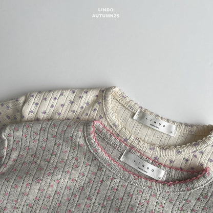Small flower eyelet top