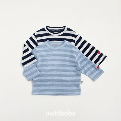Mixed stripes top
