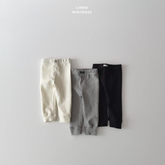 Small dot ribbed leggings