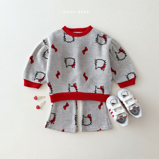 [Ready to Ship] Jacquard bootcut set