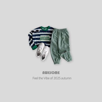 Diagonal cut cargo pants