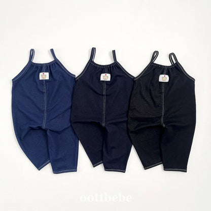 Indigo span overalls